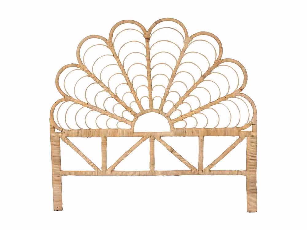 Vente-unique Flosia Rattan Headboard in Light Oak, Width: 140 cm – 2