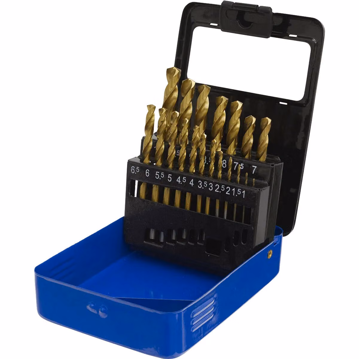 Loops 19 Piece HSS Twist Drill Bit Set in Gold and Multicolour – 3