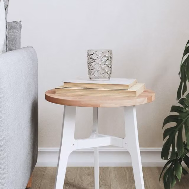 Berkfield Home Round Solid Wood Beech Table Top, Brown, Diameter: 30 cm, Height: 1.5 cm