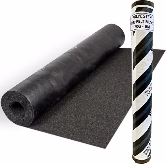 Novecrafto Heavy-Duty Black Polyester Shed Roofing Felt