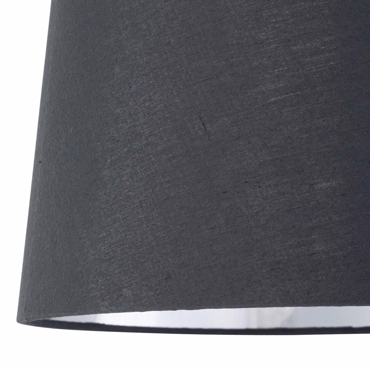 First Choice Lighting Set of 2 Chrome Tripod Lamps with Grey and Silver Fabric Shades – 3