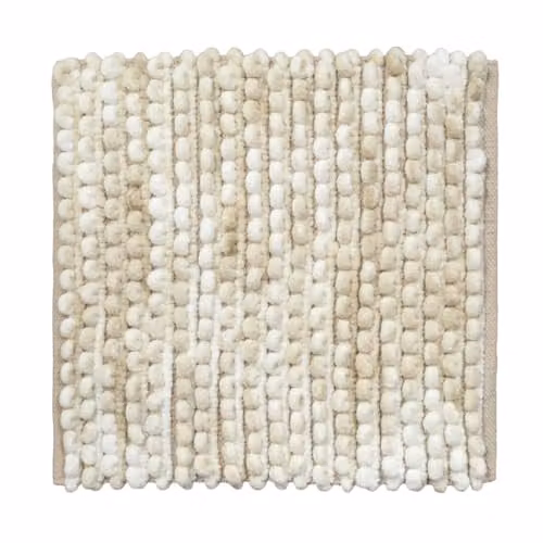 Allure Bath Fashions Marl Chunky Bobble Non Slip Square Bath Mat in Beige, W/D: 50 x 50 cm – 1