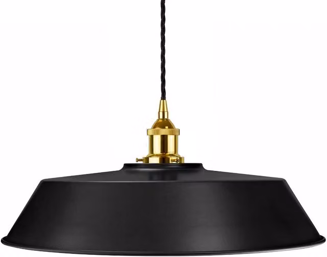 SE Home Chancery Large Pendant Light in Matt Black and Gold