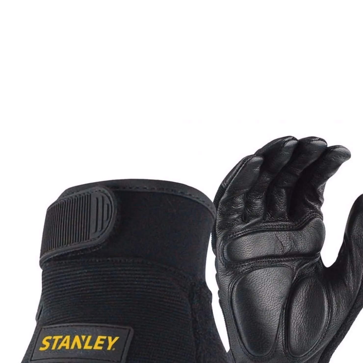 Stanley SY800 Vibration Reducing Performance Leather Gloves, Large, Black and Multicolour – 2
