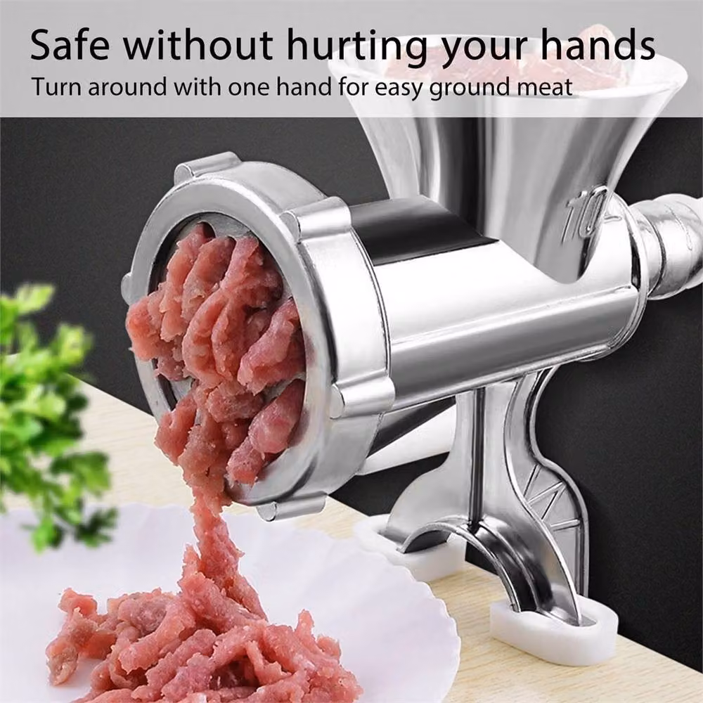Nordara UK Manual Sausage Maker and Meat Grinder Filler Tool in Silver Stainless Steel – 3
