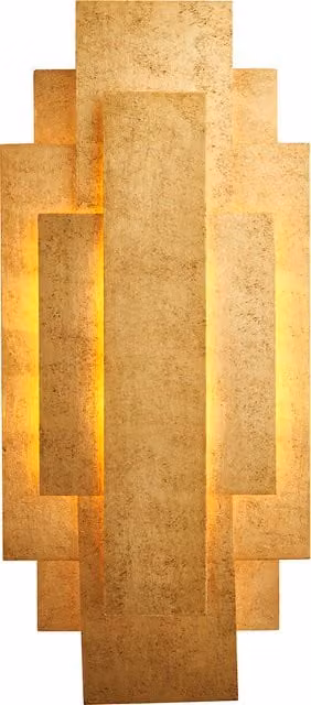 Perch & Parrow Shanti Ambient Aztec Wall Light in Gold Leaf