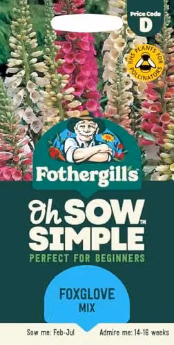 Mr Fothergill's Oh Sow Simple Foxglove Mix Flower Seeds, Purple, Pink and White