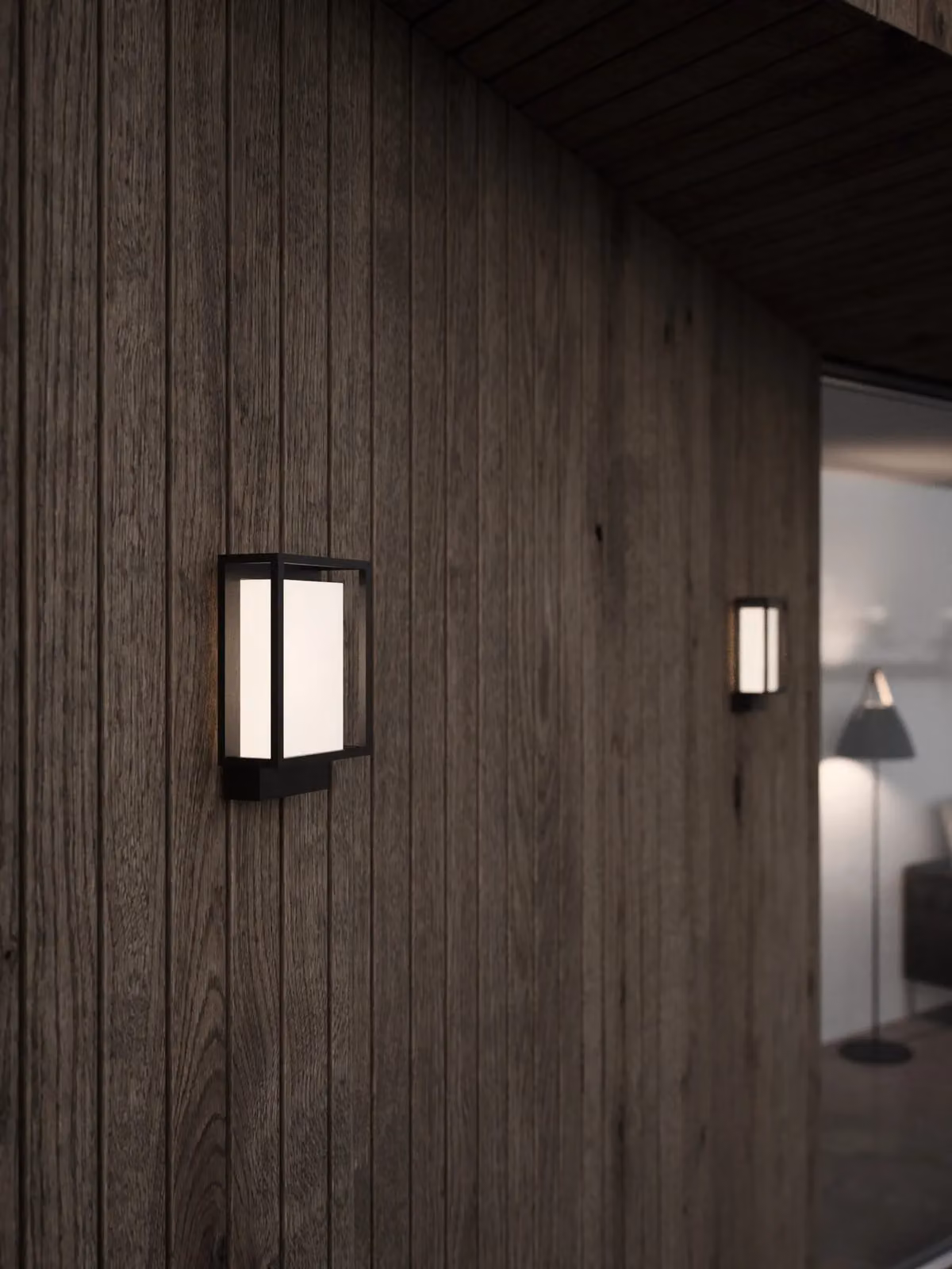 Nordlux Nestor LED Outdoor Wall Light, Black Metal, IP44, Warm White 2700K – 3