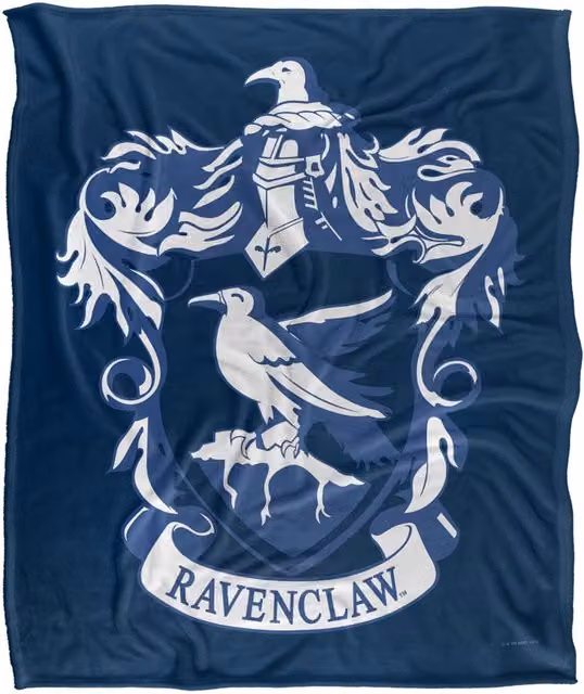 Warner Brothers Harry Potter Ravenclaw Crest 3 White Fleece Blanket W/D/H: 152 x 127 x 1 cm – 6