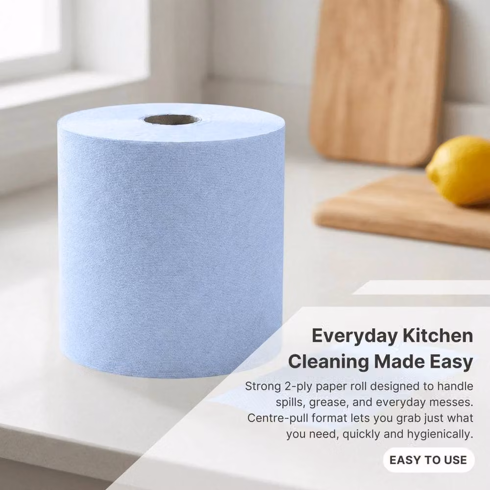 NESTLUNE Blue 2-ply Embossed Kitchen Roll 12 Pack, W: 15 cm, L: 100 cm – 4
