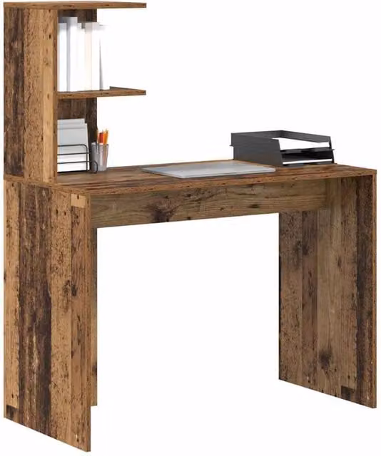 Berkfield Home Minimalist Old Wood Writing Desk in Brown, W: 100 cm, D: 74 cm, H: 74 cm