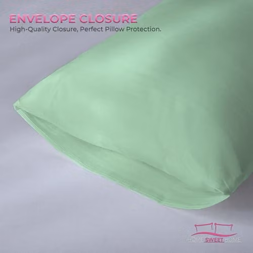 Home Sweet Home UK Microfibre Duck Egg Blue Pillowcase Set of 2 with Envelope Closure, W: 48 cm x L: 74 cm – 3