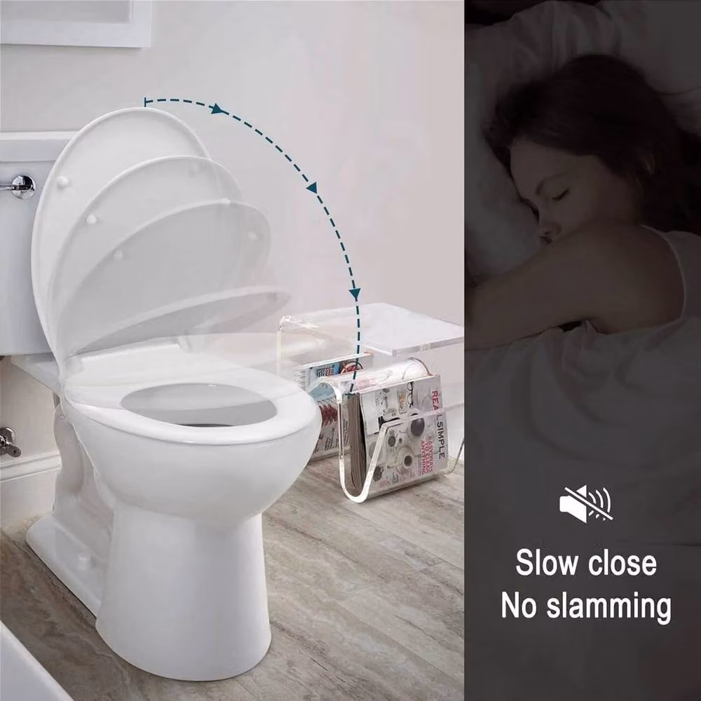 NESTLUNE Family Toilet Seat with Soft Close and Removable Potty Training Feature, White, W: 52 cm – 2