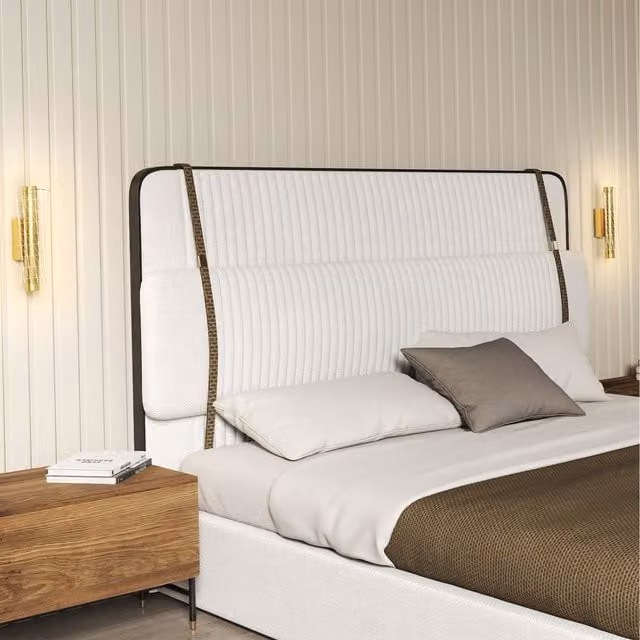 HOMCOM Pack of 2 Modern LED Geometric Wall Lamps in Gold/Brass