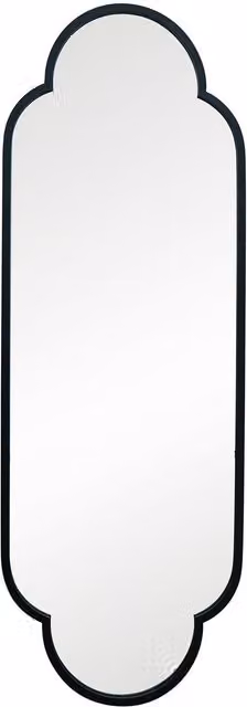 MirrorOutlet Duplici Modern Double Arch Hanging Mirror with Black Metal Frame, Height: 170 cm