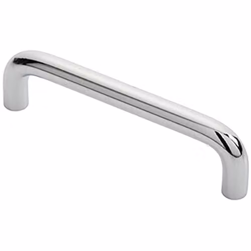 Loops Round D-Bar Cabinet Pull Handle, Chrome, 106 x 10 mm, 96 mm Fixing Centres