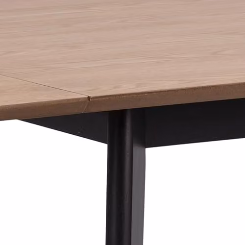 Furniture To Go Roxby Extendable Dining Table and 4 Dining Chairs in Oak and Black, W/D/H: 80 x 80 x 76 cm – 4