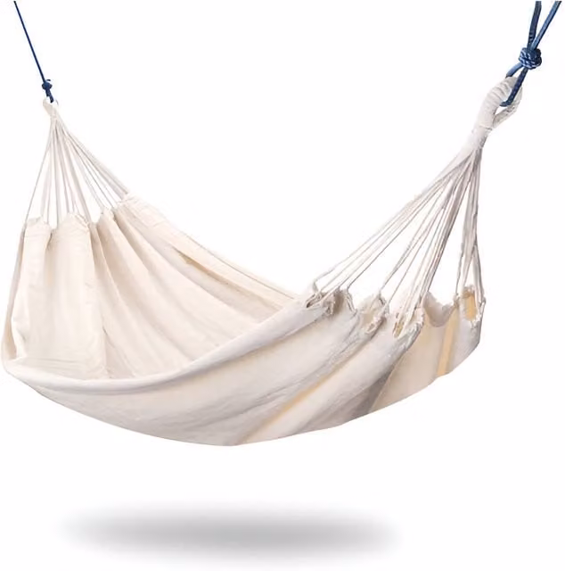 Primrose Ivory Double Outdoor Garden Hammock with Travel Bag and Fittings