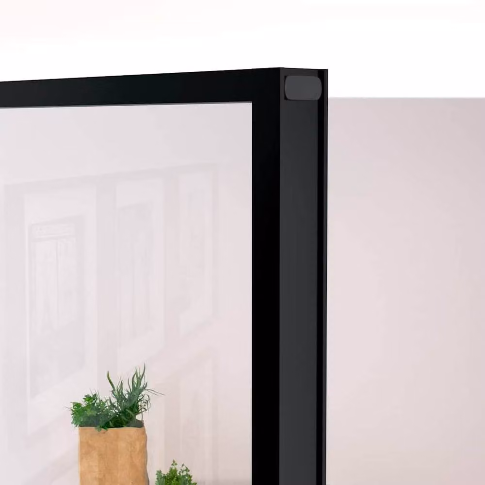 Berkfield Black Interior Door with Transparent Tempered Glass and Aluminium, W: 76 cm, H: 201.5 cm – 3