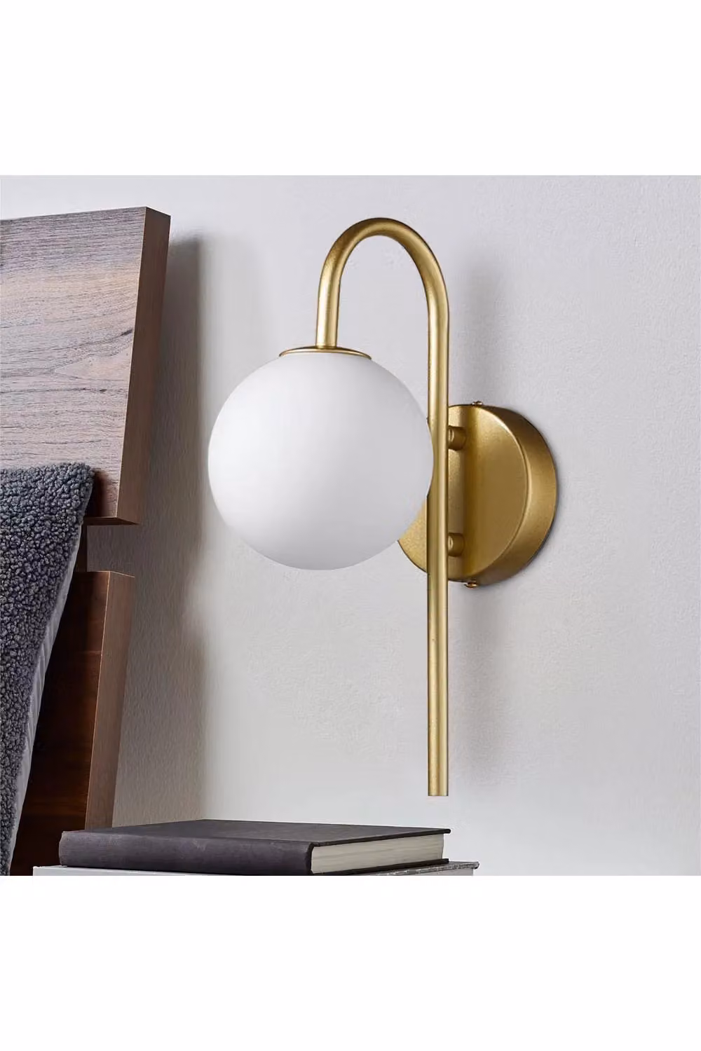 Living and Home Nordic Modern Gold Wall Light with Glass Shade – 3