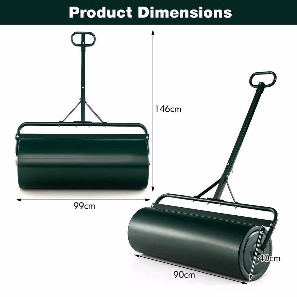 EONLION Metal Manual Lawn Roller in Green – 2