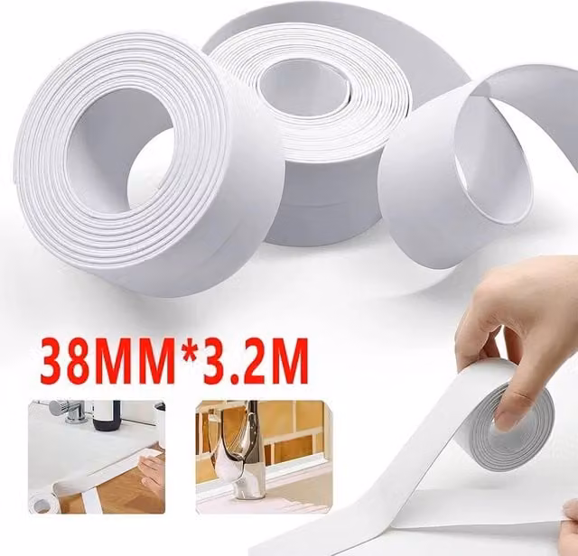 NESTLUNE Waterproof Self Adhesive Bath Sealing Tape in White