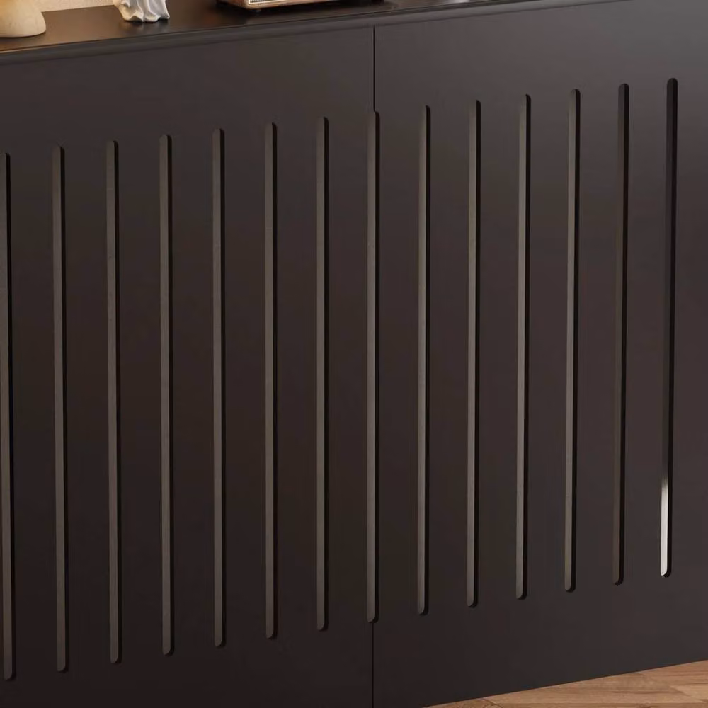 SPETLEK Black Matt Vertical Slat Design Radiator Cover – 2