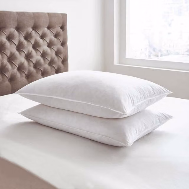 Bedeck of Belfast White Goose Feather and Down Pillow Pair for Adults