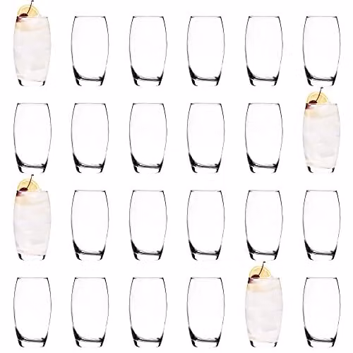 Argon Tableware Tondo Highball Glass Tumbler Set of 24, 510 ml, Transparent