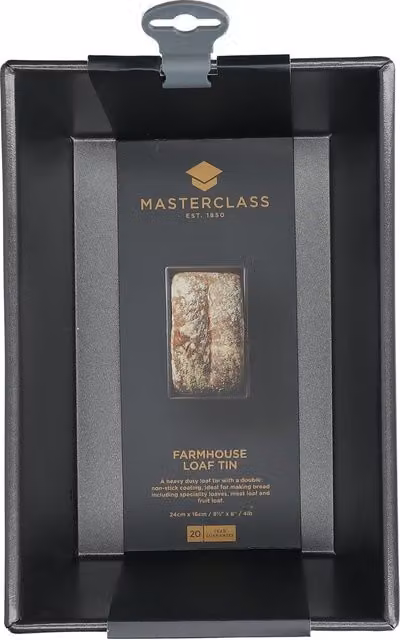 MasterClass Non-Stick Carbon Steel Rectangular Loaf Tin in Black or Grey