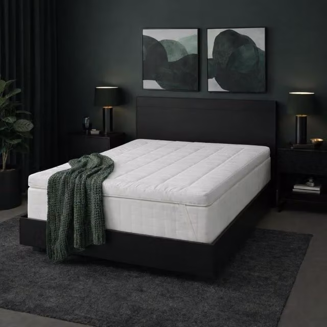 MHG Living Hotel Quality Microfibre Mattress Topper, 5cm Thick, White, King Size
