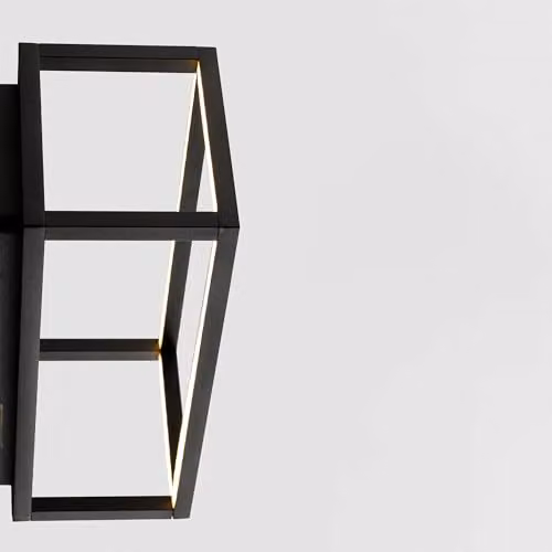 Netlighting Kela Black Outdoor Wall Lantern with 2700K Warm White Light and IP54 Rating – 3