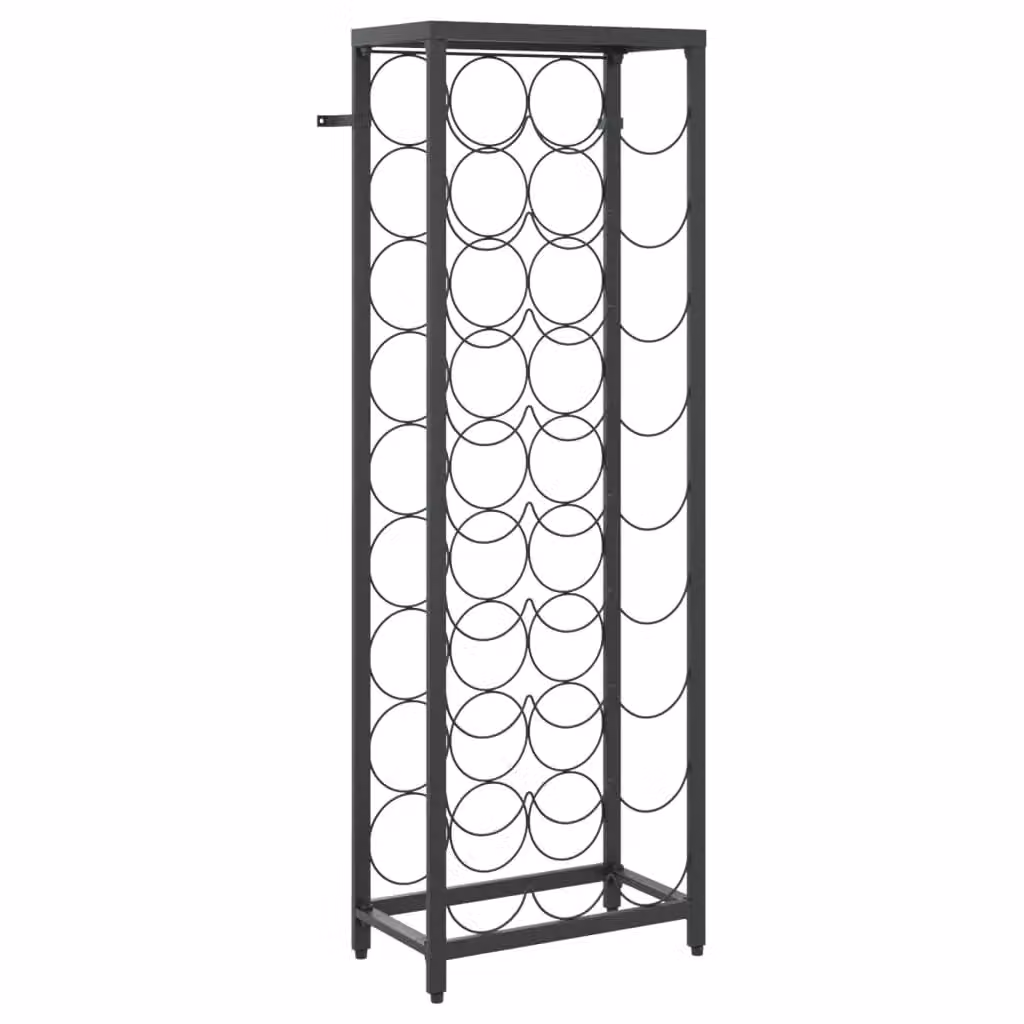 Berkfield Home Black Wrought Iron Wall Mounted Wine Rack for 27 Bottles W/D/H: 34 x 18 x 100 cm – 2
