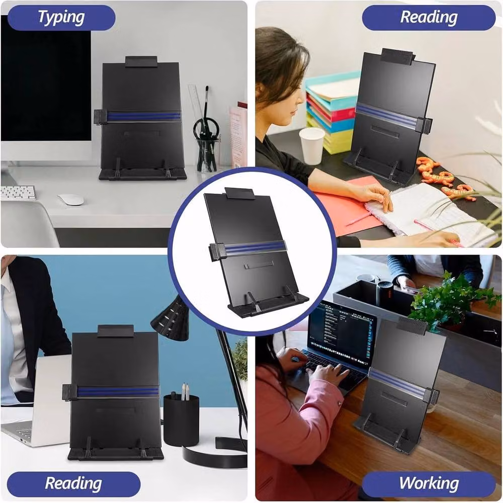 FLAVORA Metal Desktop Document Holder and File Organiser in Black – 6