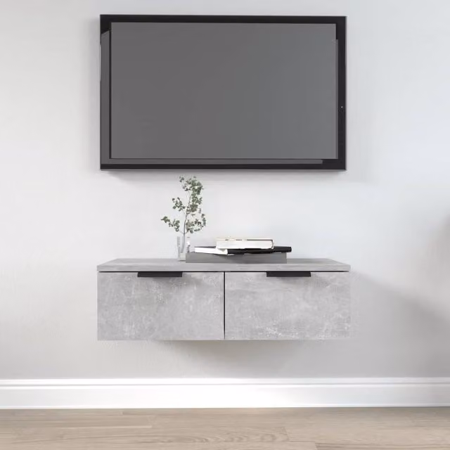 Berkfield Home Wall Cabinet in Concrete Grey, W/D/H: 68 x 30 x 20 cm – 1