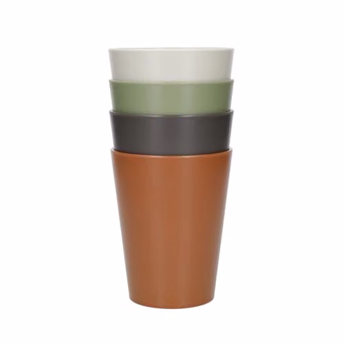 Mikasa Summer Set of 4 Multicolour Plastic Tumblers, 340ml