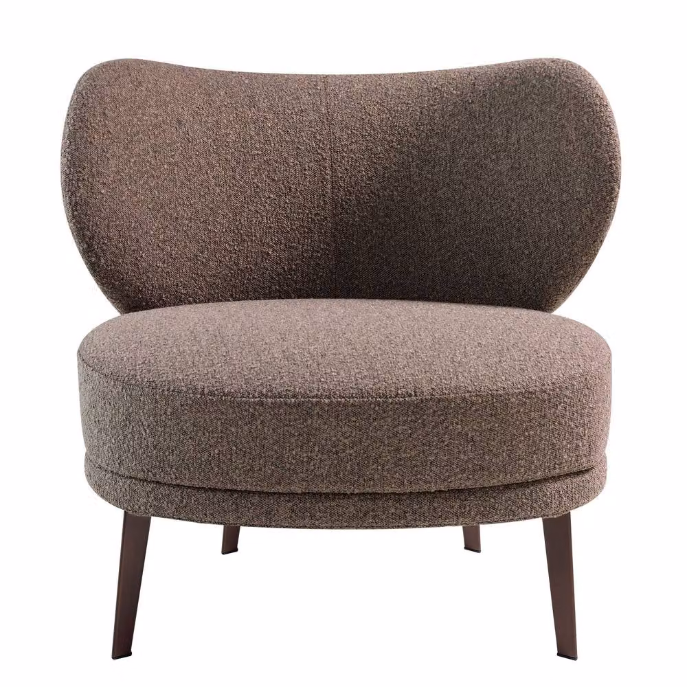 Angel Cerda Brown Fabric Armchair with Armrests, W/D/H: 82 x 84 x 76 cm – 2