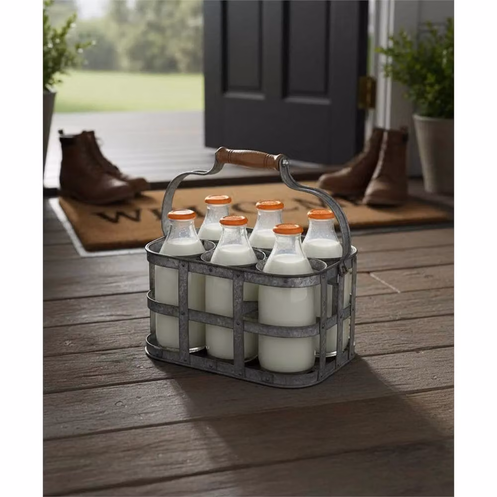 Havendro 6 Milk Bottle Holder Tidy Crate in Silver – 2