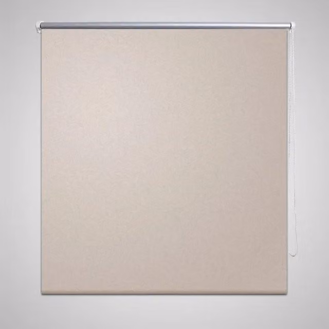 Berkfield Home Thermal Insulating Blackout Roller Blind, Beige, W: 120 cm, H: 175 cm