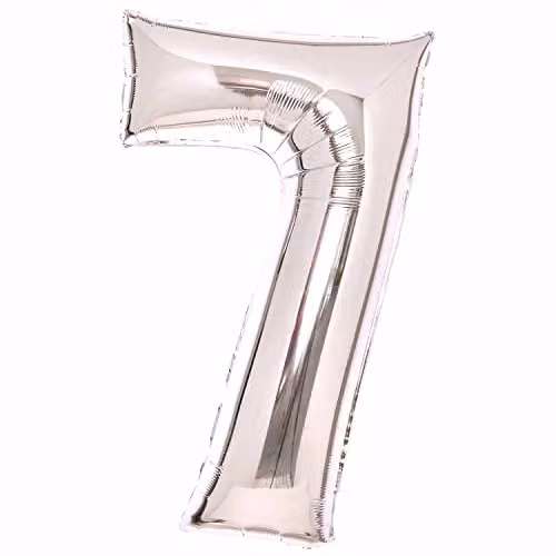 Amscan Large Silver Number 7 Hanging Decoration for Birthdays and Anniversaries