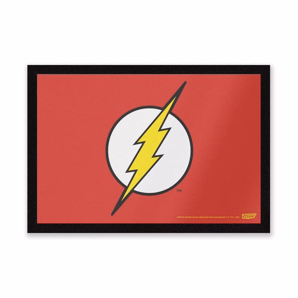 DC Comics The Flash Logo Coir Doormat, Red and Multicolour, W: 60 cm, D: 40 cm – 2
