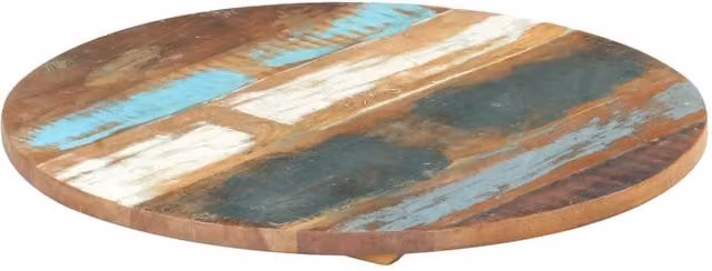 Berkfield Home Round Solid Reclaimed Wood Table Top, Multicolour, Diameter: 40 cm – 1