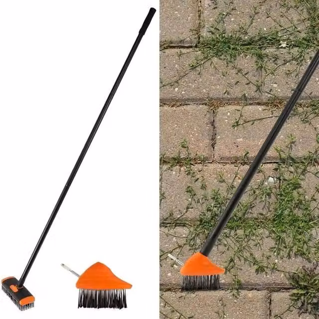 Havendro 3 in 1 Garden Weed Brush and Multicolour Patio Cleaner with Scraper and Telescopic Handle