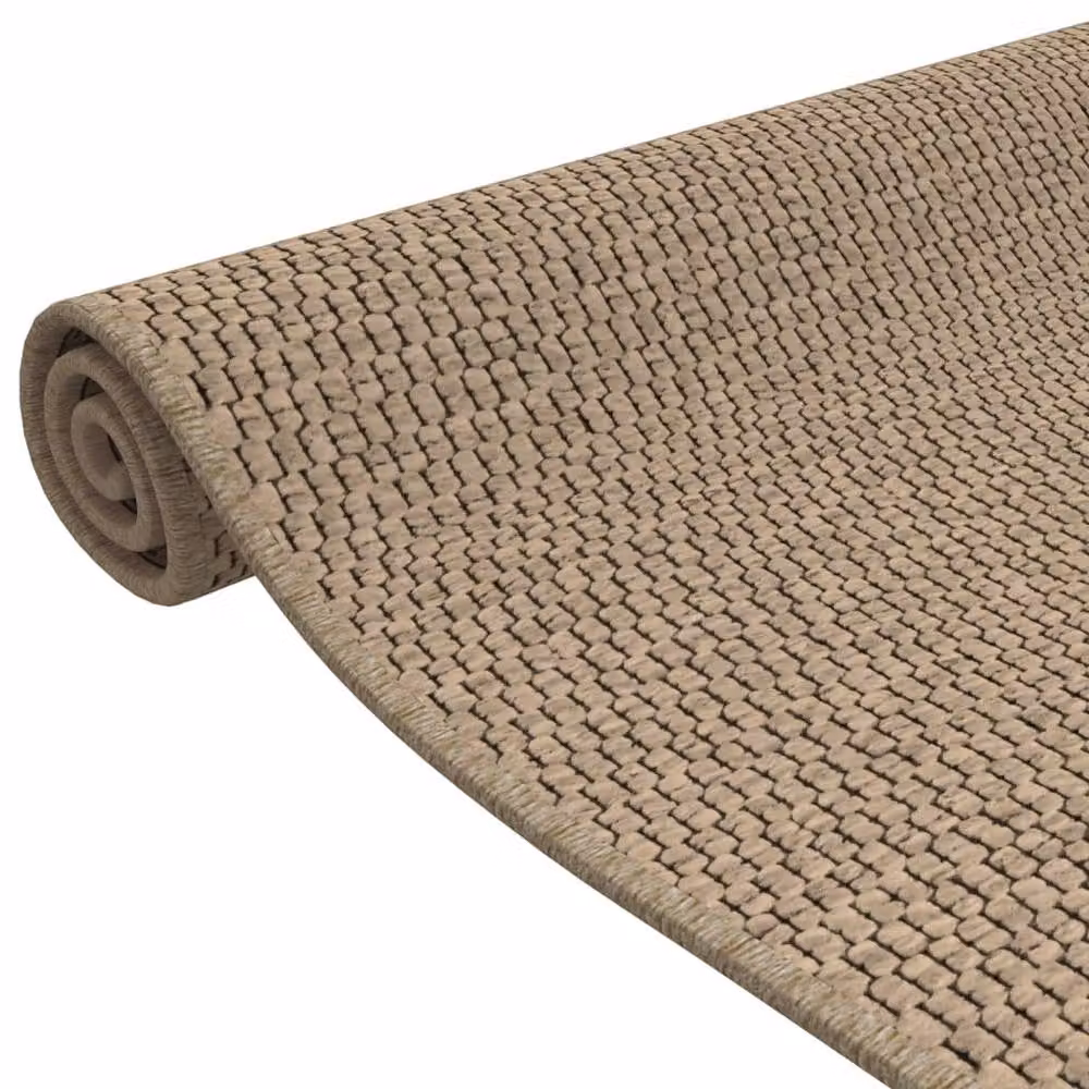 Berkfield Home Elegant Sisal Look Carpet Runner in Sand and Beige, W: 50 cm, L: 150 cm