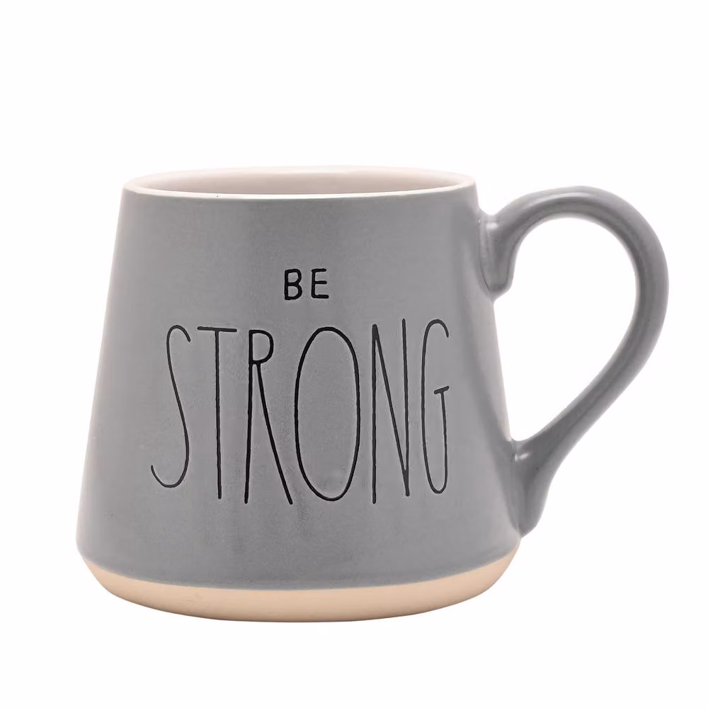 Serenity Be Strong Ceramic Mug in Grey – 2