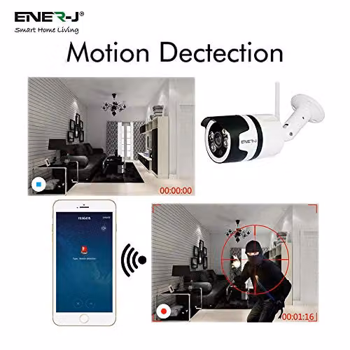ENER-J Smart Wi-Fi Outdoor Bullet IP Camera, 1080P HD, White – 4