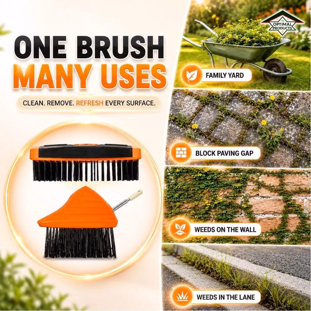 SPETLEK 4 in 1 Telescopic Steel Weed Remover Brush in Multicolour – 4