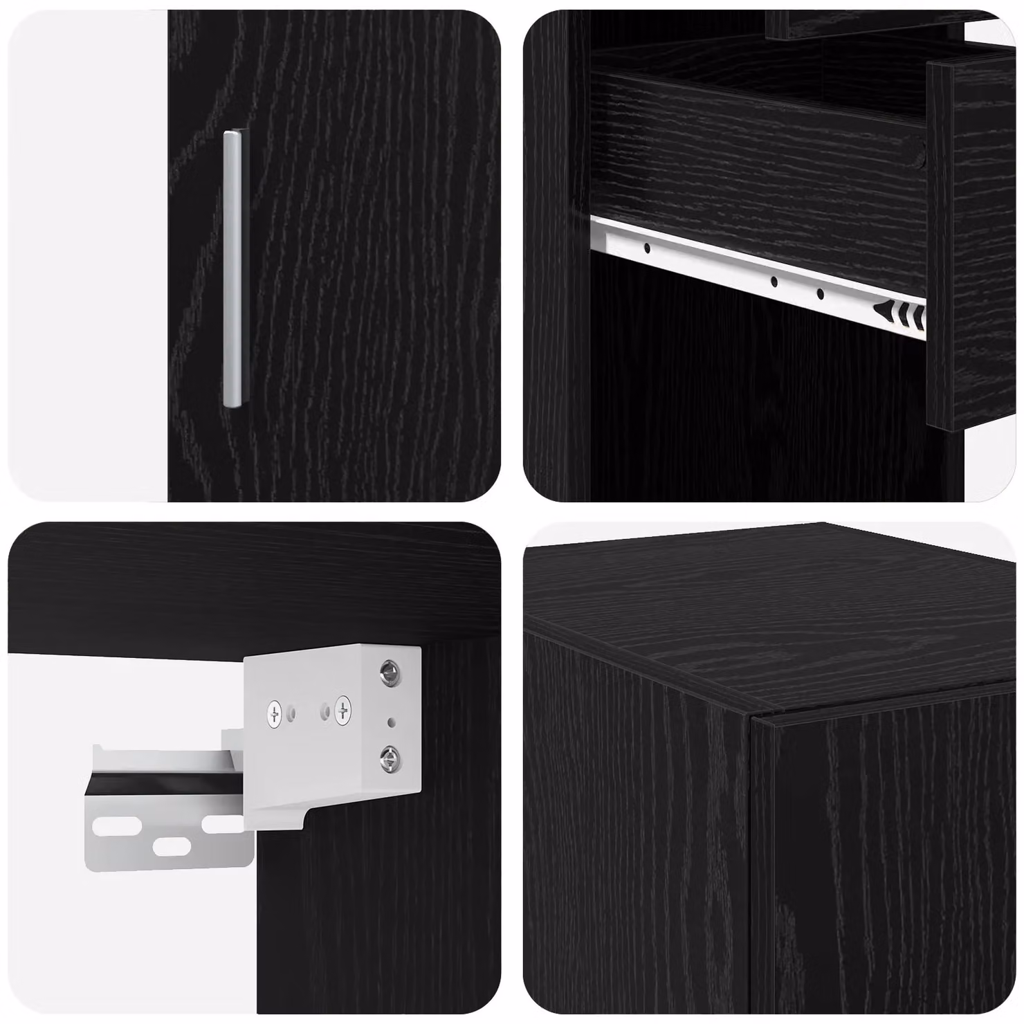 Berkfield Home Slim Storage Cabinet in Black Oak, W/D/H: 30 x 42.5 x 225 cm – 3