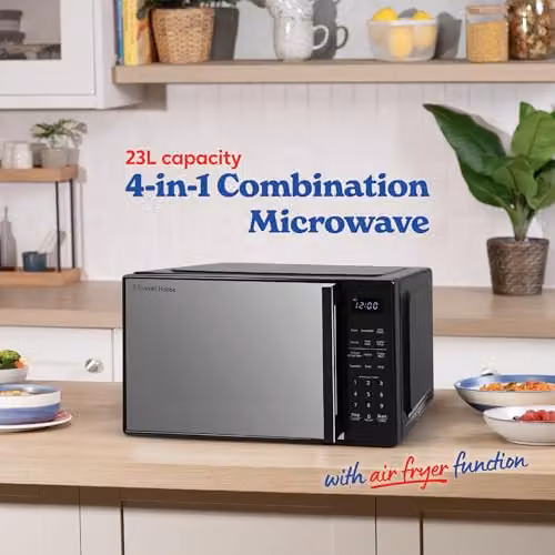 Russell Hobbs 4 in 1 Digital Combination Microwave 23L with Air Fryer Function, Convection and Grill, 900W, Black RHMTAF2302B – 7