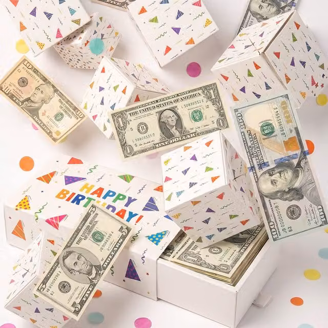 Lifeideas Birthday Surprise Pop-up Gift Box in White